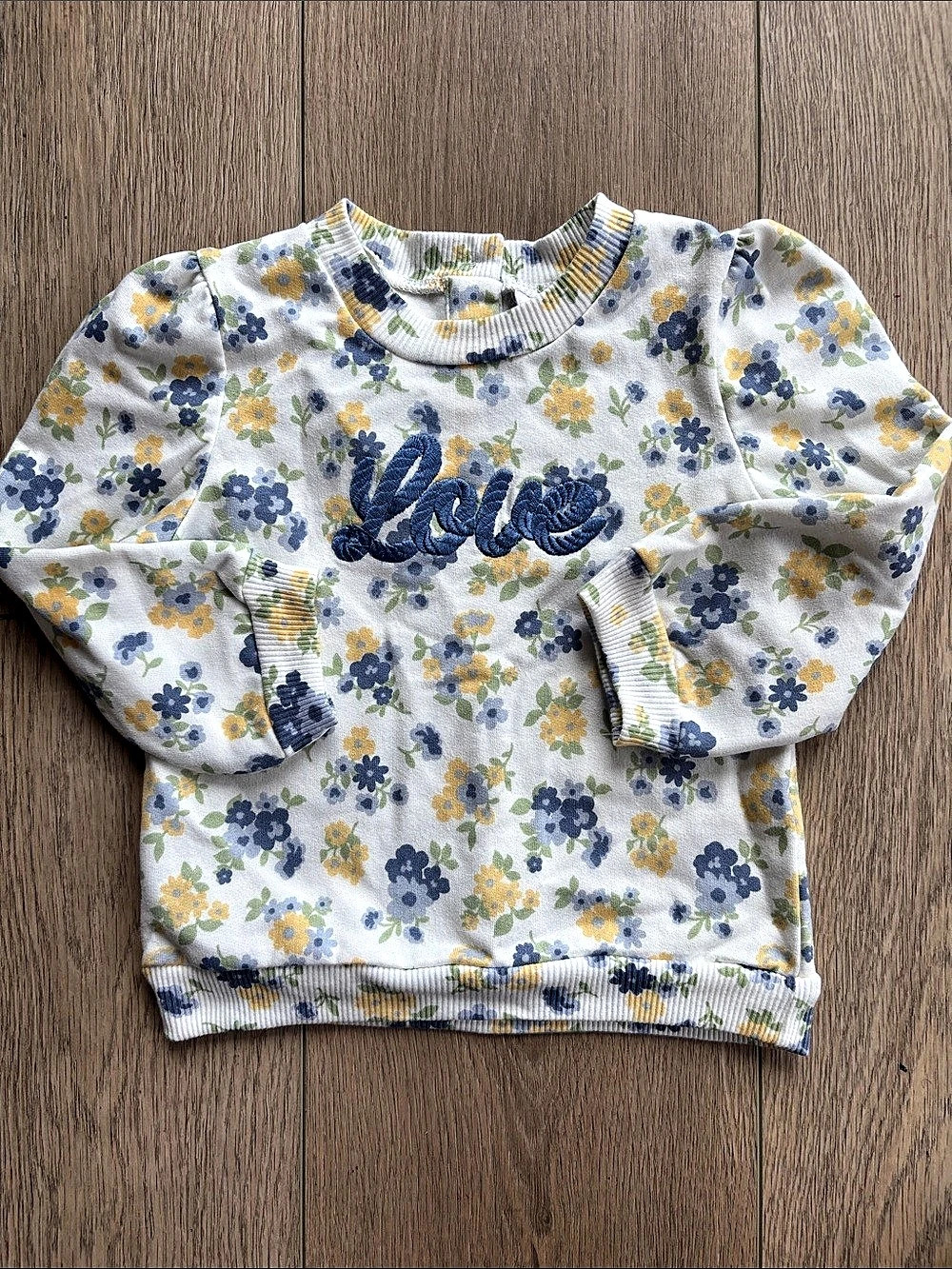 Kids Floral Embroidered Sweatshirt